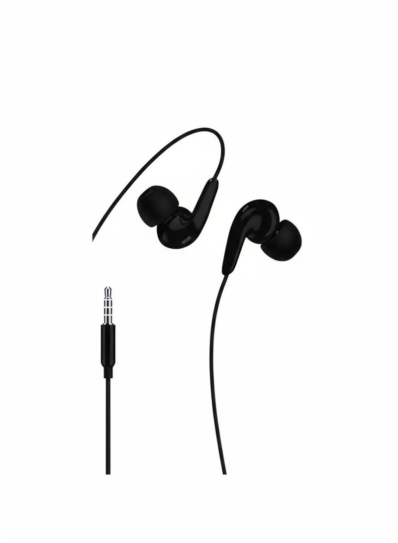 فين ديونز سماعات رياضية سلكية VD-EAR007 مقاس 3.5 ملم، تتميز بثباتها المحكم وصوتها النقي وميكروفونها المدمج - أسود - Image 2